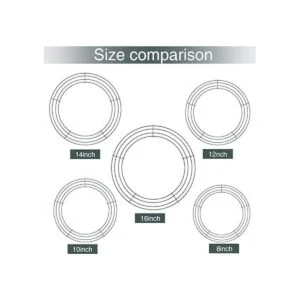 BBTO 3 coronas de alambres ideales para decoraciones de_4