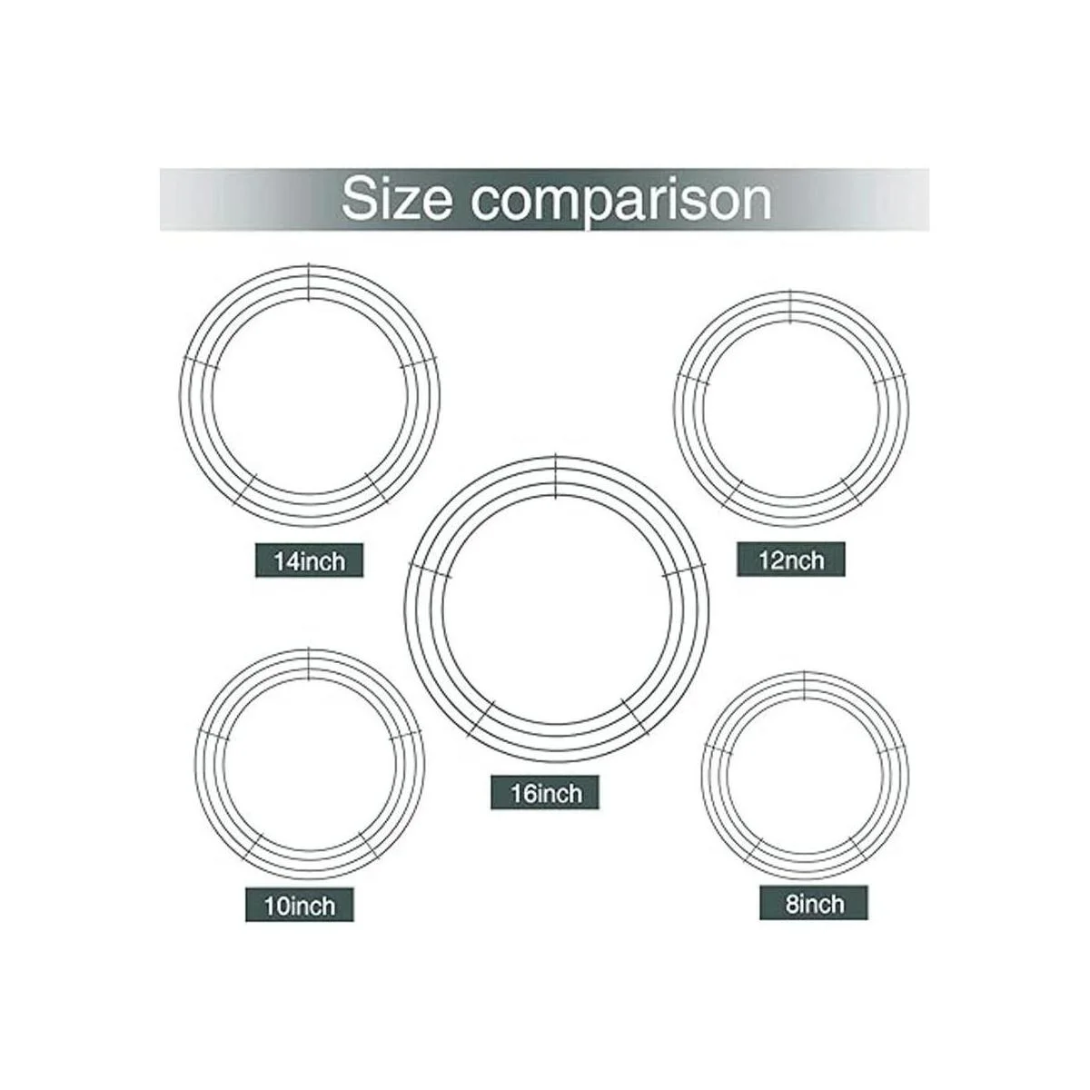 BBTO 3 coronas de alambres ideales para decoraciones de_4