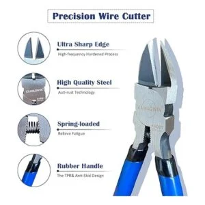 KAIHAOWIN Juego de 2 cortadores de alambre de 6 pulgadas_4