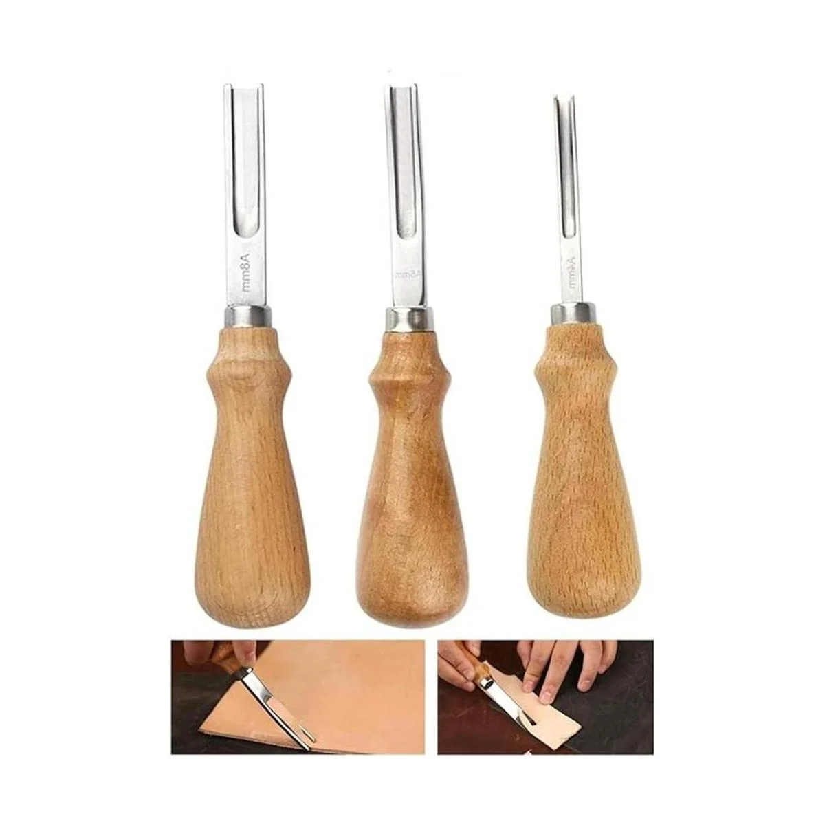 wan Juego de herramientas biseladoras de cuero con borde_1