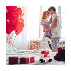 Gnomo de madera para el día de San Valentín decoración_6
