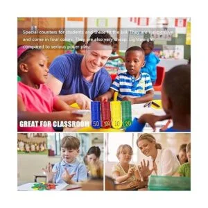 Lynkaye Juego de fichas de póquer de plástico con caja de_6