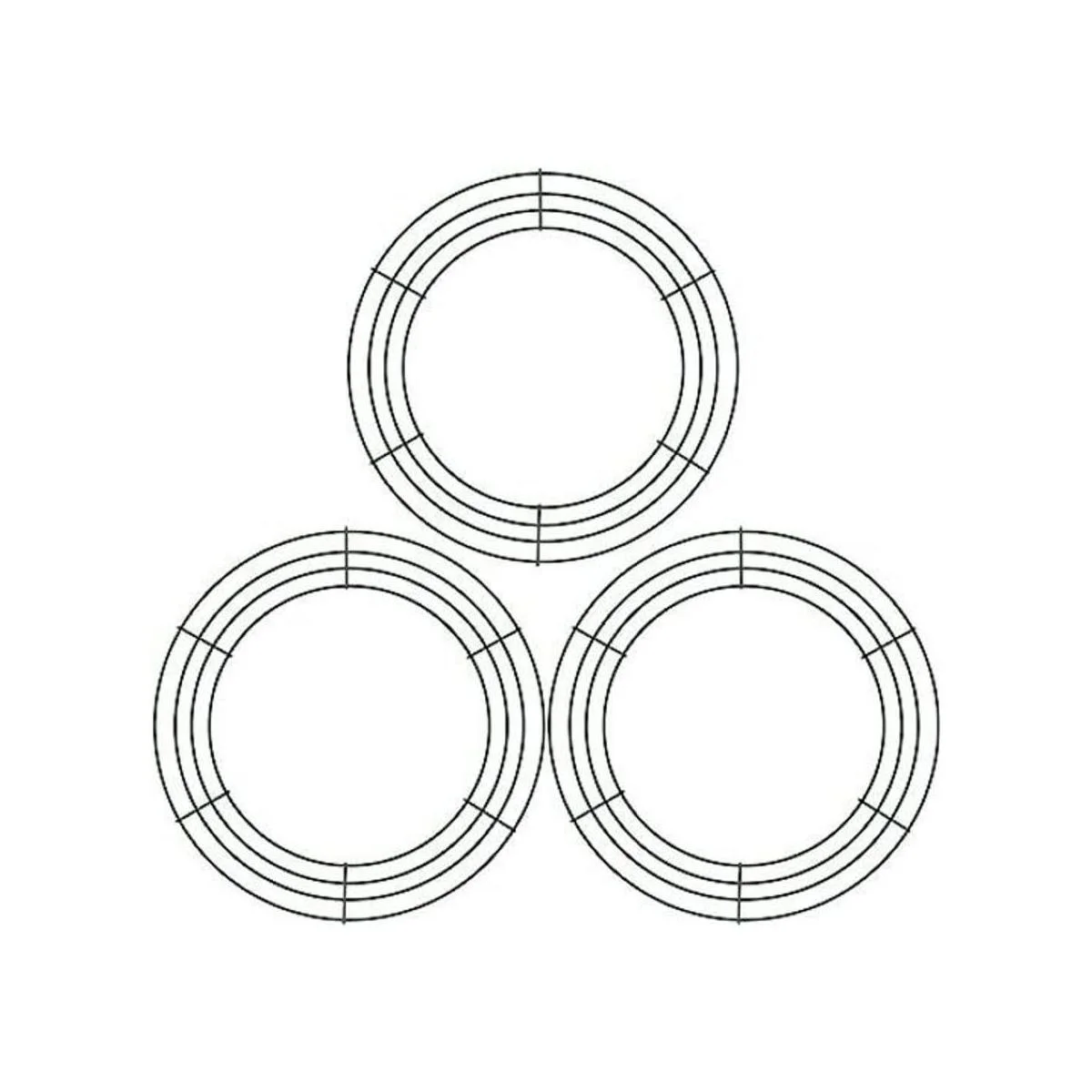 BBTO 3 coronas de alambres ideales para decoraciones de_1