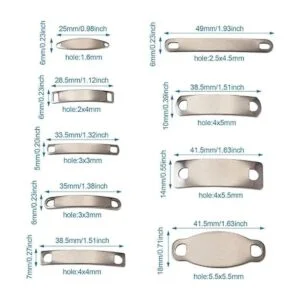 Kissitty Etiqueta de estampado en blanco Metal Acero_6