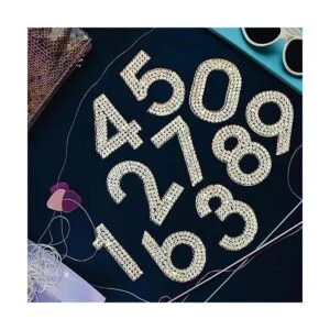 Locacrystal 40 calcomanías de números de diamantes de_5
