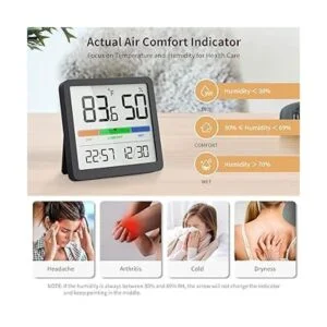 VOCOO Termómetro de humedad para interiores sensor de_3