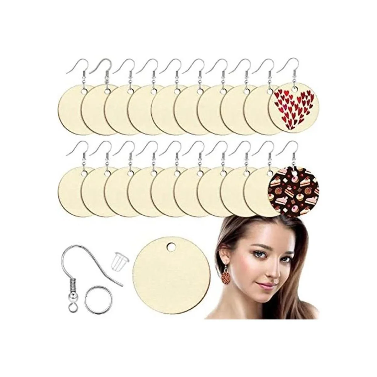 200 aretes de madera sin terminar en blanco para colgantes_1