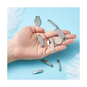 Kissitty Etiqueta de estampado en blanco Metal Acero_4