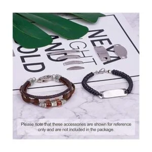 Kissitty Etiqueta de estampado en blanco Metal Acero_5