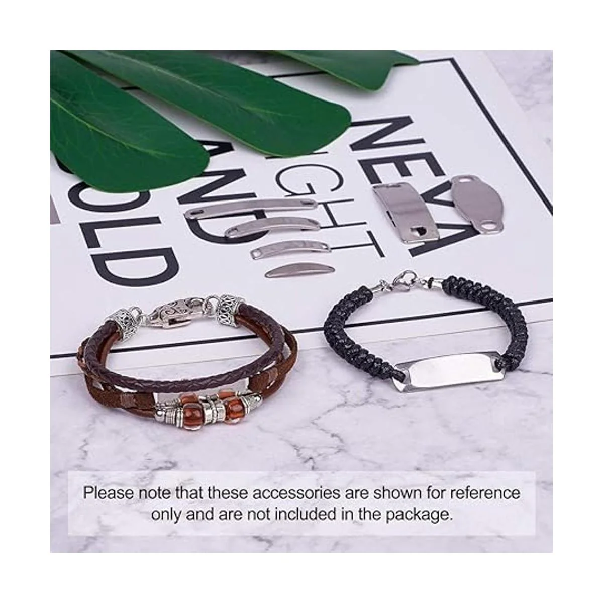 Kissitty Etiqueta de estampado en blanco Metal Acero_5