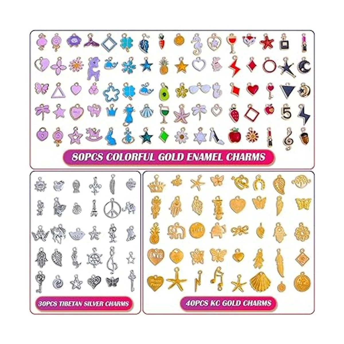 Mckanti 150 dijes de pulsera para hacer joyas al por_7