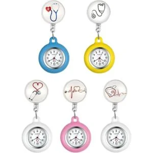 Avaner Reloj retráctil para enfermera reloj de solapa con_6