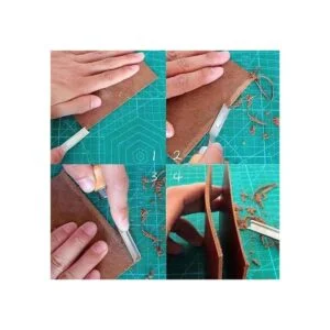 wan Juego de herramientas biseladoras de cuero con borde_5