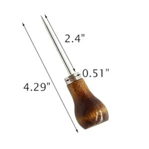 ROYHOO 10 punzón de madera para punzón de cuero o_4