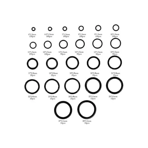 BUYGOO 1200 piezas de anillo tórico Kit de 24 tamaños de_3
