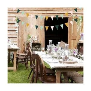 Banderines de color verde salvia y oro rosa paquete de 2_4