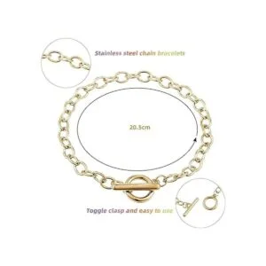 24 cadenas de pulsera con cierre de palanca OT de_2