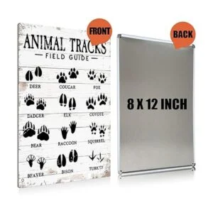 Letrero de guía de campo de Animal Tracks de metal para_2