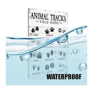 Letrero de guía de campo de Animal Tracks de metal para_3