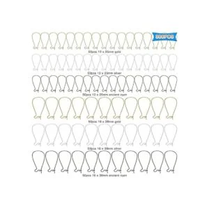 300 ganchos para aretes para hacer joyas hipoalergénicos_2