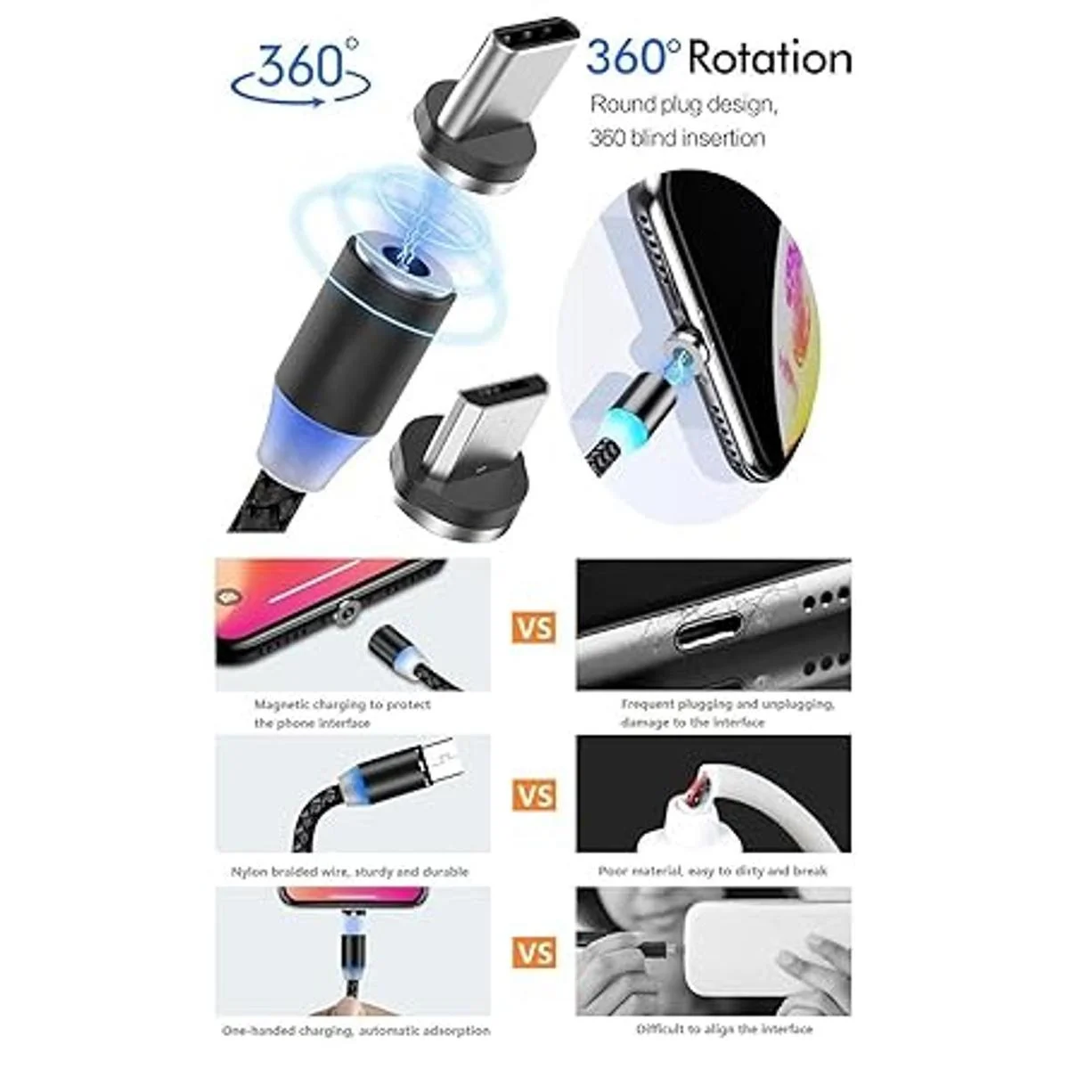 Serie de carga magnética puntas tipo c10 piezas puntas_4