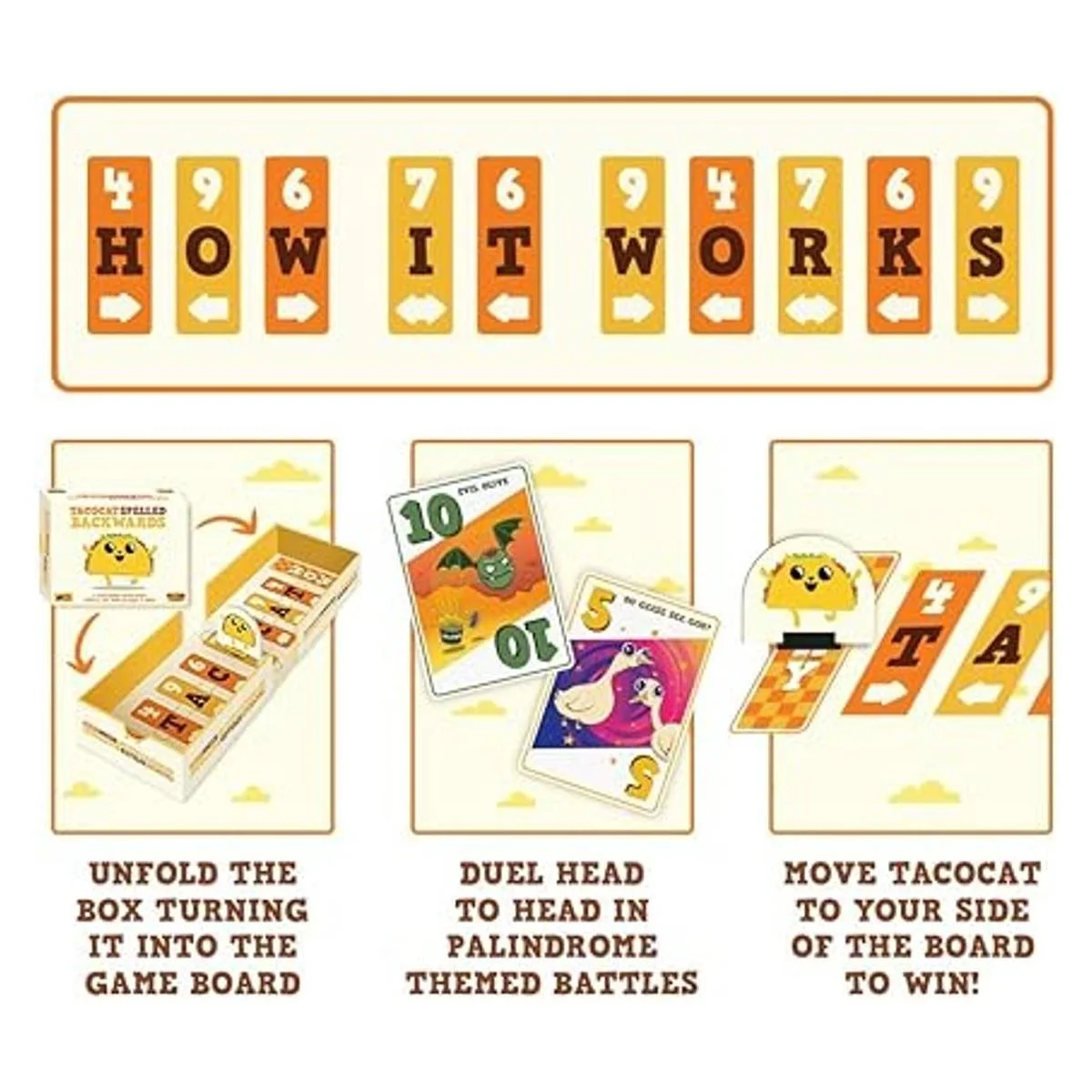 Tacocat Spelled Backwards juego de cartas familiar Juego_4