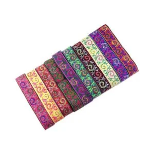 MSCFTFB Patrones de Pasley Jacquard Cinta de tela tejida_3