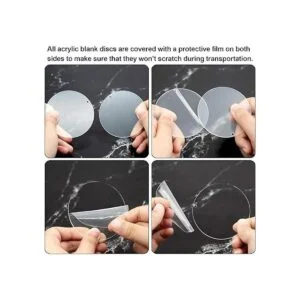 Duufin Juego de 72 llaveros acrílicos en blanco y borlas_4