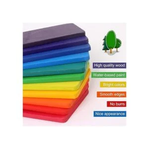 SHIERDU 11 piezas de tablero de arco iris de madera de_3