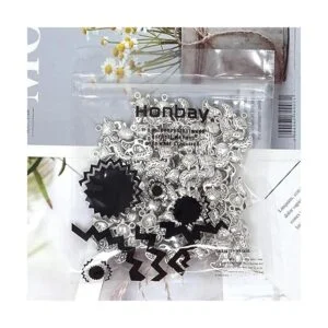 Honbay 100 unids aleación zorro encantos colgante plata_7