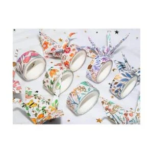 YUBX Juego de 18 rollos de cinta washi floral dorada VSCO_6