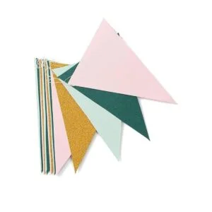 Banderines de color verde salvia y oro rosa paquete de 2_5