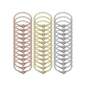 24 cadenas de pulsera con cierre de palanca OT de_1