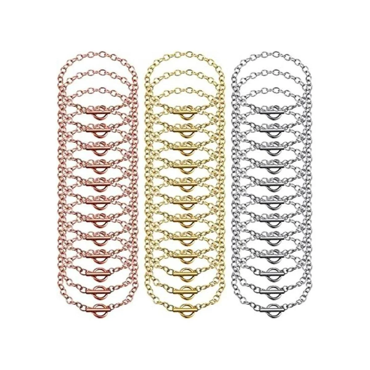 24 cadenas de pulsera con cierre de palanca OT de_1