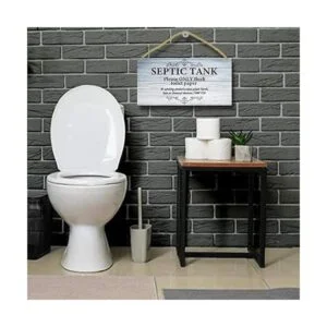 TOARTi Letrero de madera con cita de baño 4.9 x 9.8 in_2