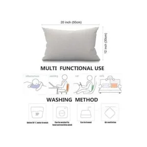 Smooffly Funda de almohada decorativa de vaca retrato de_4