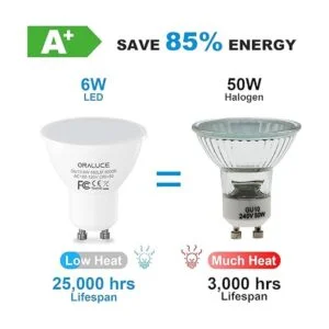 Bombillas LED GU10 de 6 W equivalente a halógeno de 50 W_3