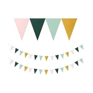 Banderines de color verde salvia y oro rosa paquete de 2_1