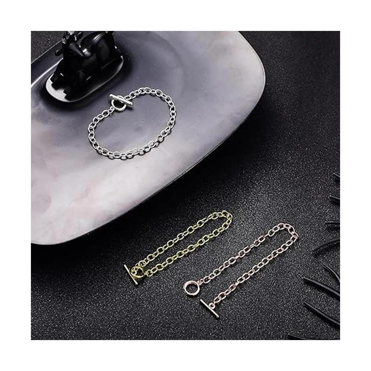 24 cadenas de pulsera con cierre de palanca OT de_5