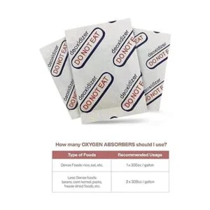 Absorbentes de oxígeno de 300 cc 100 paquetes 10_4