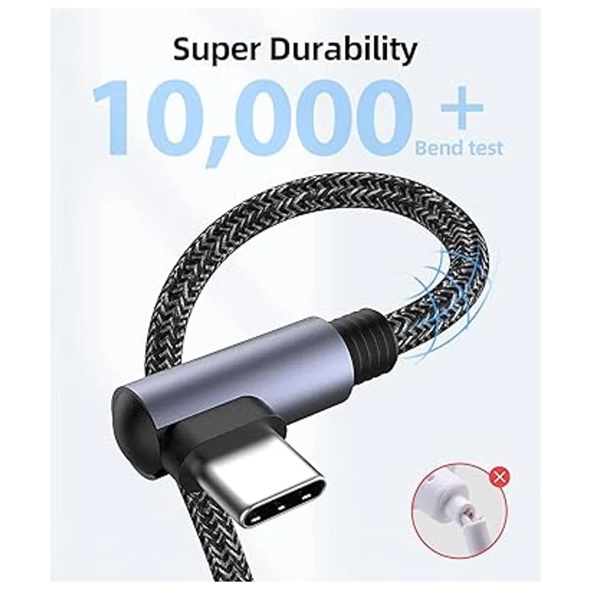 HOTNOW PD Cable USB C a USB C en ángulo recto de 1.5_6