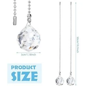 4 piezas de cadena para ventilador de techo de cristal_3