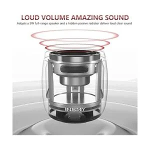 INSMY Altavoz Bluetooth pequeño mini altavoz inalámbrico_2