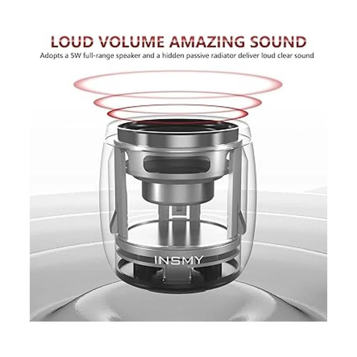 INSMY Altavoz Bluetooth pequeño mini altavoz inalámbrico_2