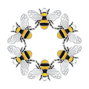 JJGrace 24pcs 1.024x0.669 in esmalte Little Bee Honeybee_5