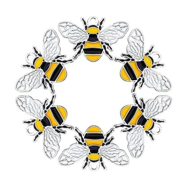 JJGrace 24pcs 1.024x0.669 in esmalte Little Bee Honeybee_5