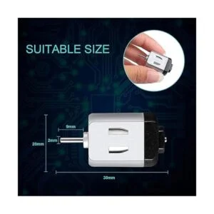 Mudder 20 piezas de micro motor eléctrico CC 1.53V_3