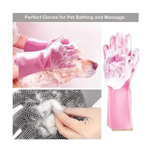 Guantes de aseo para mascotas para baño y depilación_3