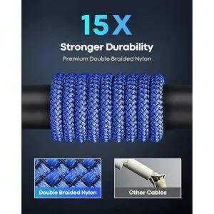 DDIYYI Cable USB tipo C largo de carga rápida 3 unidades_6