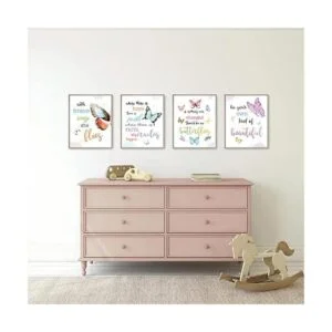 Impresiones inspiradoras de pared de mariposas en_2